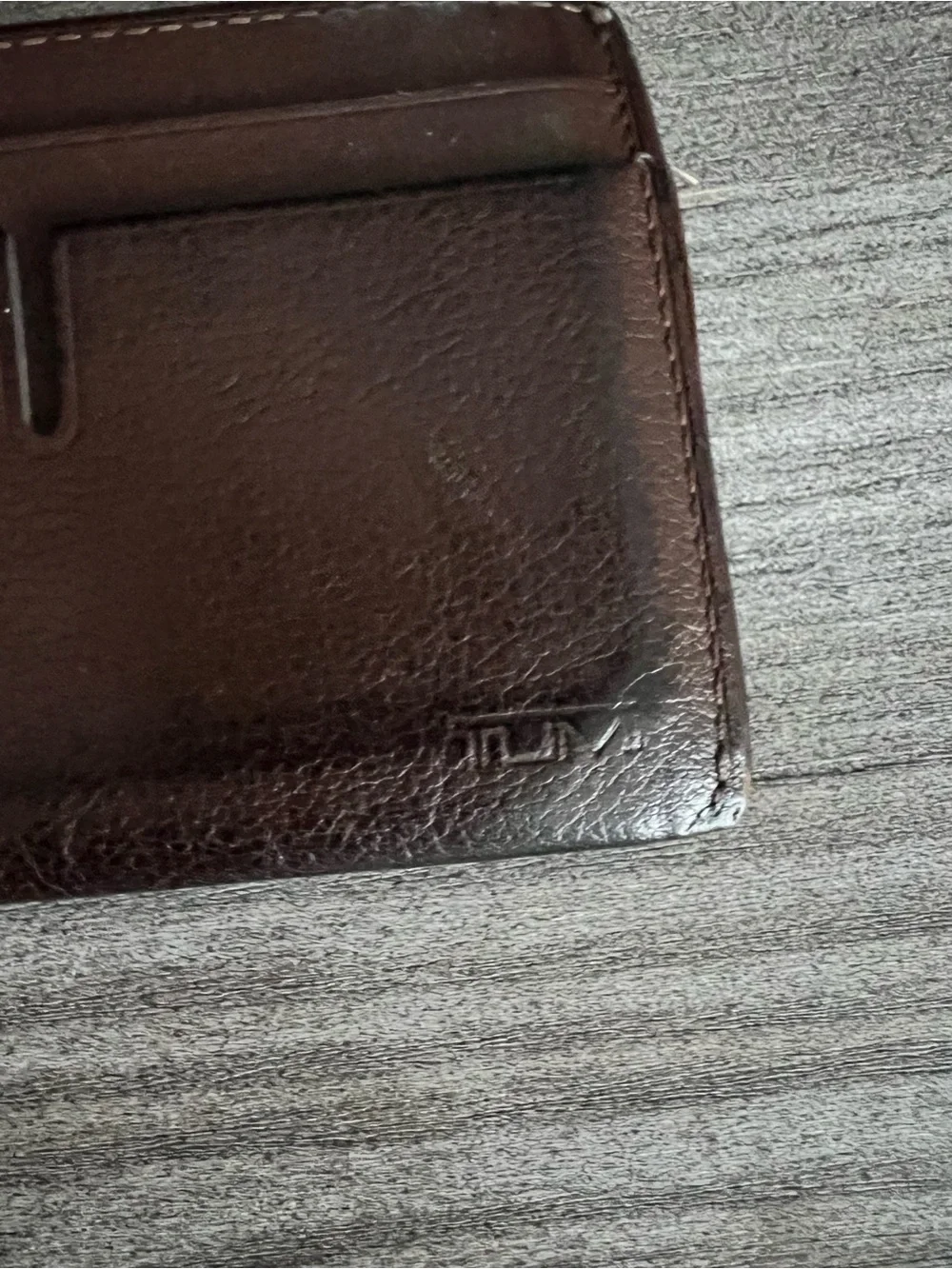 Men's TUMI Dark Brown Leather Bifold Wallet